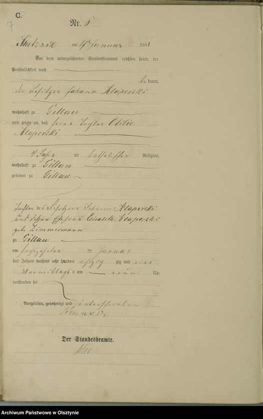 image.from.unit.number "Sterbe-Haupt-Register Nr 1 - 27"