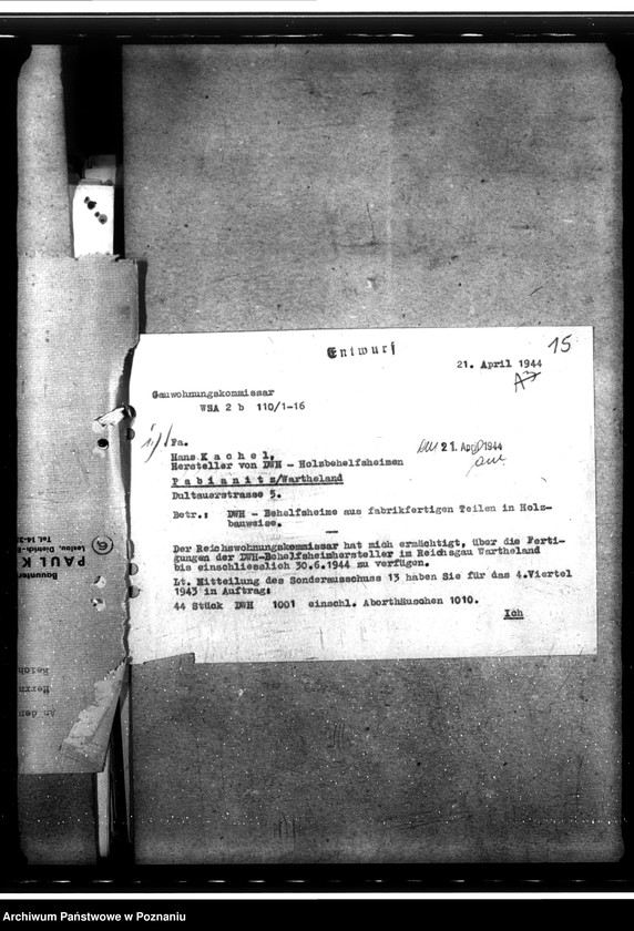 Obraz 19 z jednostki "D. W. H. - Behelfsheime aus fabrikfertigen Bauteilen"