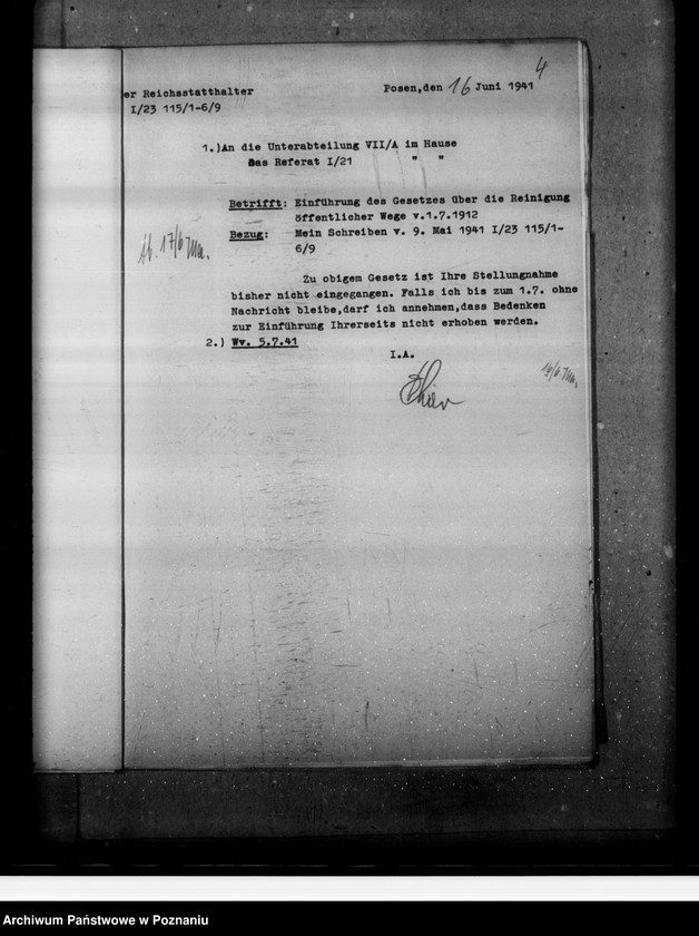 Obraz 8 z jednostki "Einführung des Gesetzes über die Reinigung öffentlicher Wege"