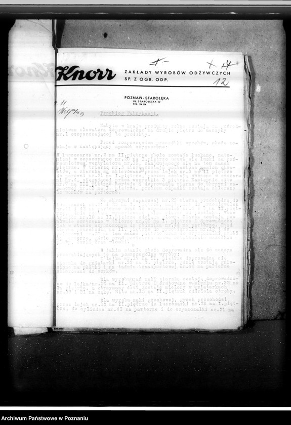 Obraz 17 z jednostki "/Sprawy wodne firmy "Knorr" ul. Starołęcka/"