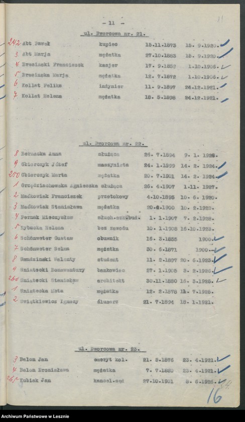 Obraz 14 z jednostki "[Obwód VI - głosuje w Katolickiej Powszechnej Szkole Żeńskiej /listy wyborców/]"