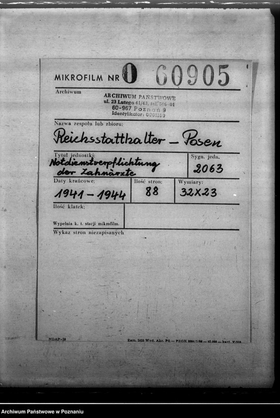 Obraz 2 z jednostki "Notdienstverpflichtung der Zahnärzte"