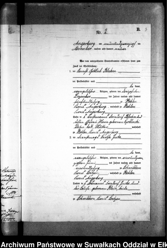 image.from.unit.number "Heiraths-Neben-Register des Preussischen Standes-Amtes Kehlen Kreis Angerburg"