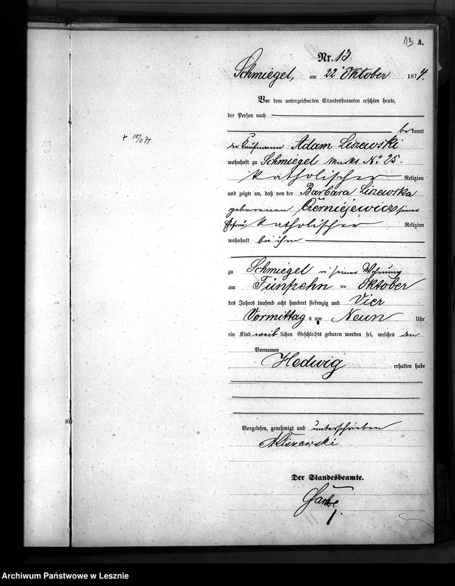 Obraz 16 z jednostki "[Księga urodzeń - miasto]"