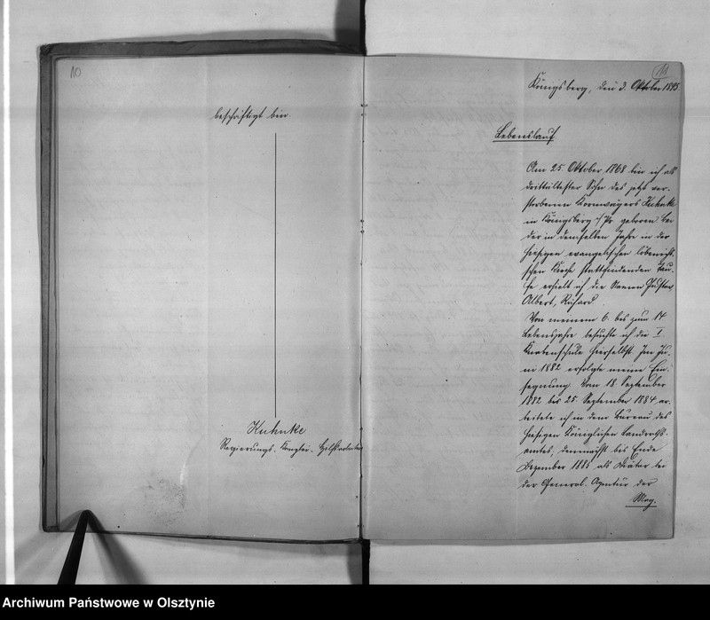 image.from.unit.number "Kanzlei Hilfsarbeiter Kuhnke [Gustav Albert], den 11.2.[18]97 Regierungs Büreau Diätar, den 1.6.1901 Regi.[ierungs] Hauptkassen Buchhalter"