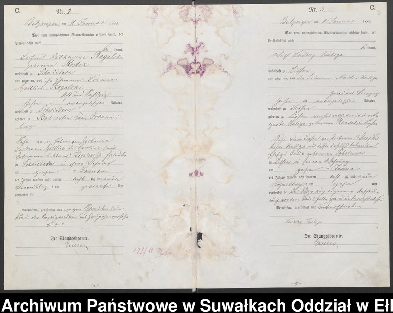 image.from.unit.number "Sterbe-Haupt-Register des Königlichen Preussischen Standes-Amtes Belzonzen Kreis Johannisburg"