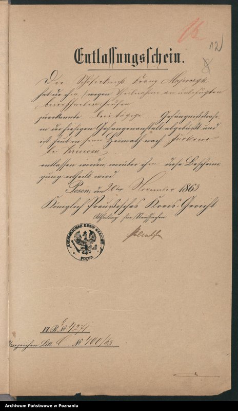 Obraz 16 z jednostki "A. betr. die Zuzüge zu den Insurgenten von Preussen nach Polen"