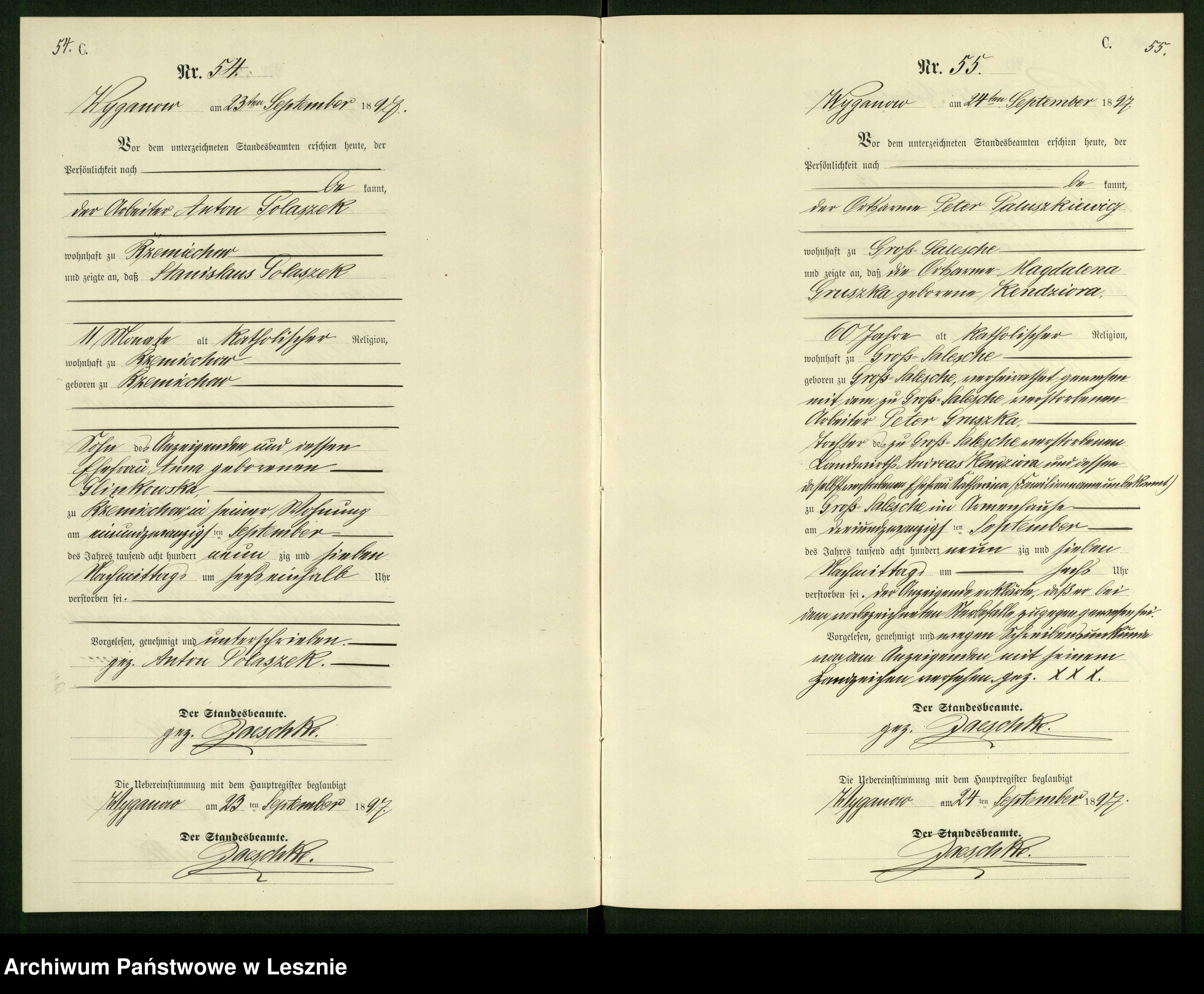 Skan z jednostki: [Księga zgonów]