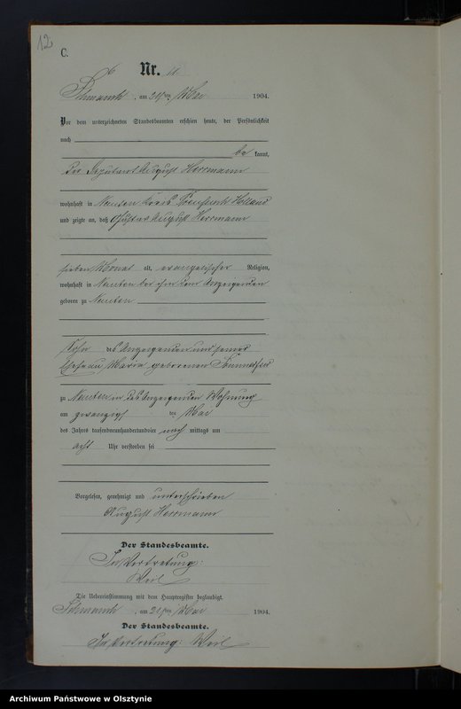 image.from.unit.number "Sterbe-Neben-Register Nr 1 - 27"