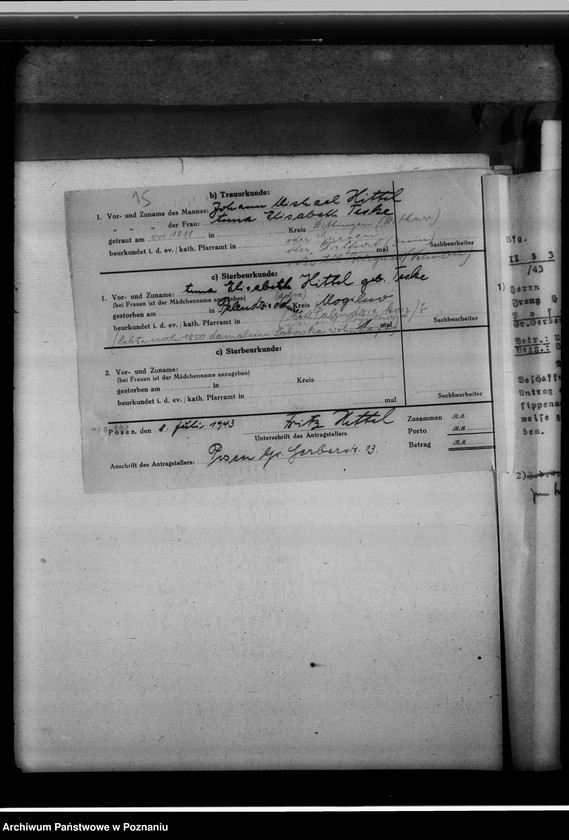 Obraz 19 z jednostki "[Korespondencja w sprawach poszukiwań genealogicznych]"