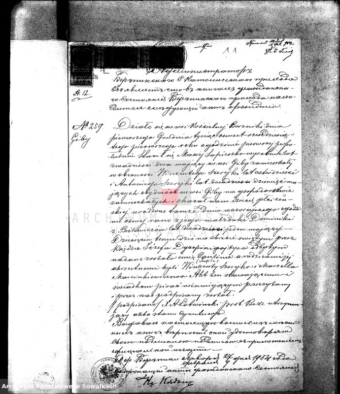 image.from.unit.number "[Dokumenty do akt małżeństw wyznania rzymskokatolickiego parafii w Sejnach]"
