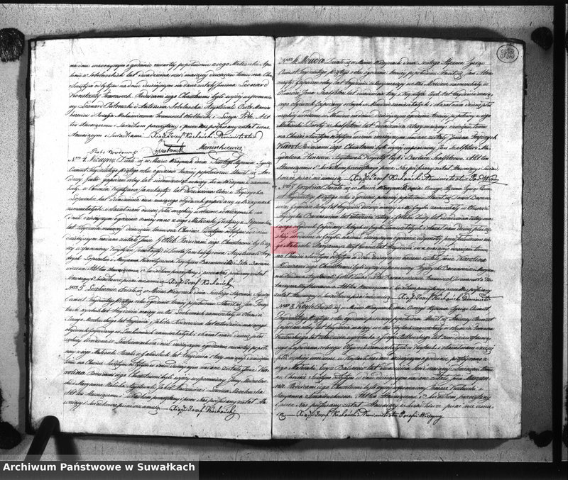 image.from.unit.number "Księga duplikat aktów kościoła parafialnego wiżayńskiego na rok 1835 służące-obejmujące metryki urodzonych, zaślubionych i zeszłych"