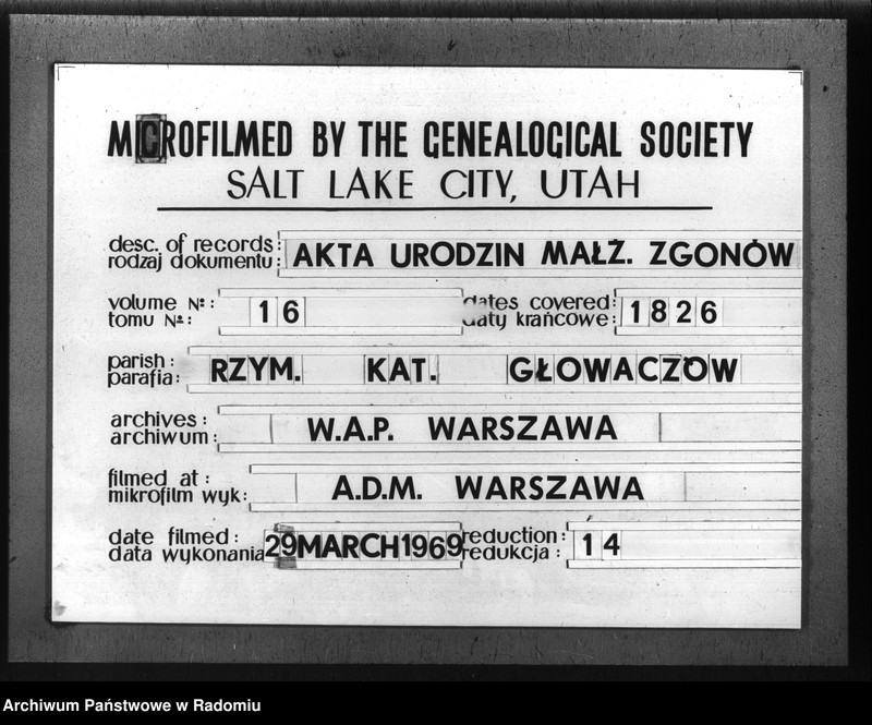 image.from.unit.number "[Duplikat akt urodzeń, małżeństw i zgonów parafii rk Głowaczów za 1826 r.]"