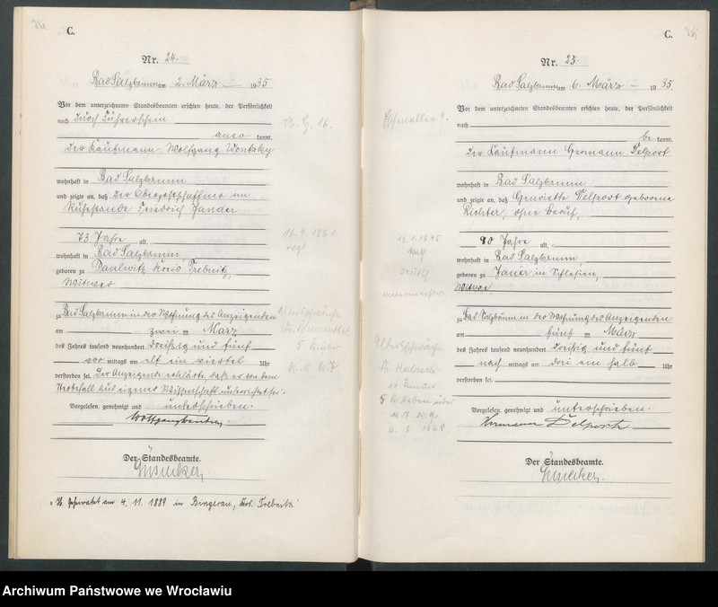 Obraz 16 z jednostki "Sterbe-Haupt-Register Ober Salzbrunn (Szczawno-Zdrój) 1934"