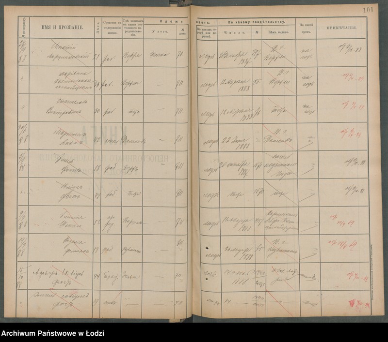 Obraz 15 z jednostki "[Księga ludności niestałej m. Łodzi nr domu 706-740]"