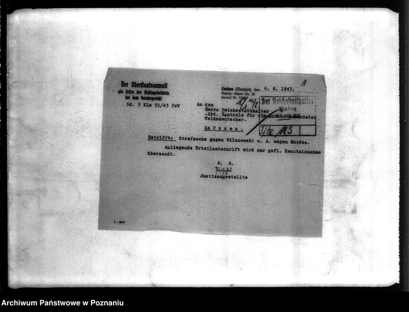 Obraz 5 z jednostki "Wyrok Sondergerichtu we Włocławku, na Polaków za rozstrzelanie 5 Niemców we wrześniu 1939 roku"