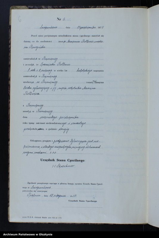 image.from.unit.number "Księga zgonów Nr 1 - 14,1 - 41,1 - 51,1 - 49 i 1 - 39 /brak lat 1875,1877/ /przepisana w języku polskim z oryginału niemieckiego w dniach 17.08.-12.09.1950/"