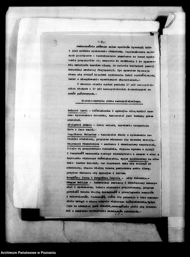 Obraz 12 z jednostki "Wielkopolskie Gimnazjum Koedukacyjne Czajkowskiego - Poznań [sprawozdania z wizytacji i sprawozdania roczne szkoły]"