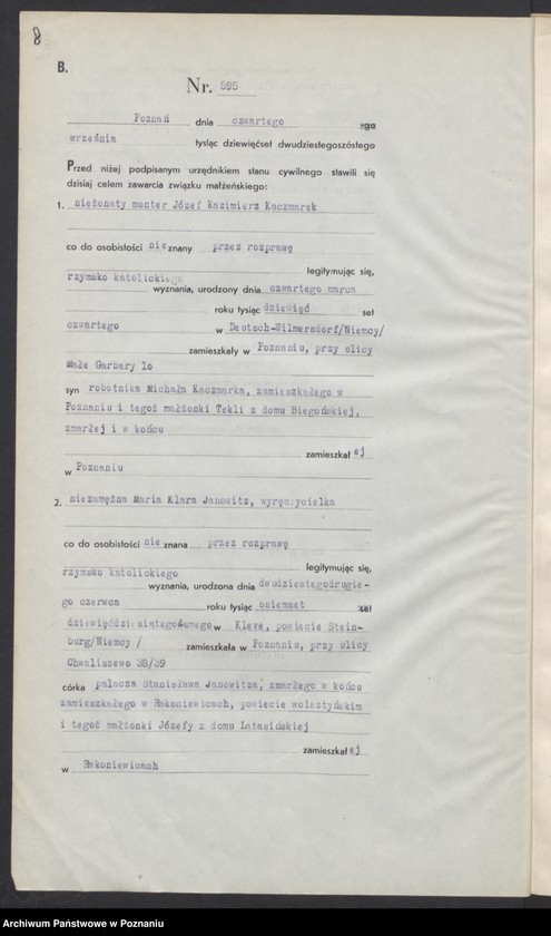 image.from.unit.number "Księga miejscowa małżeństw tom III [Rejestr główny małżeństw]"