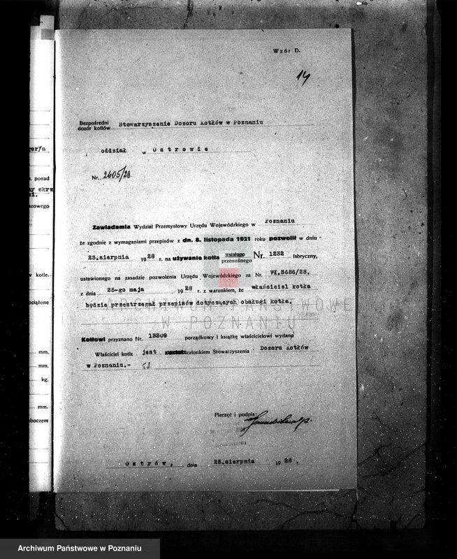 Obraz 19 z jednostki "Gorzelnia rolnicza w Boguszynie pow. jarociński własność Jouanne nr fabr. 173, nr woj. 3726"