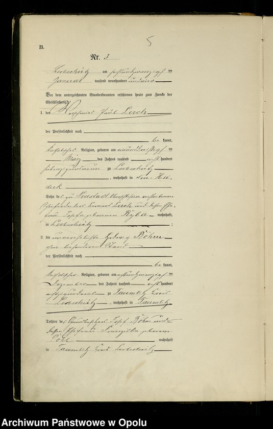 image.from.unit.number "Heiraths-Haupt-Register Standesamts Leobschütz pro 1904"