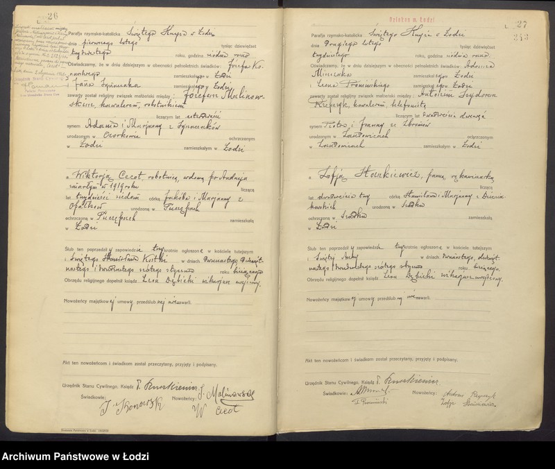 Obraz 16 z jednostki "Akta małżeństw"