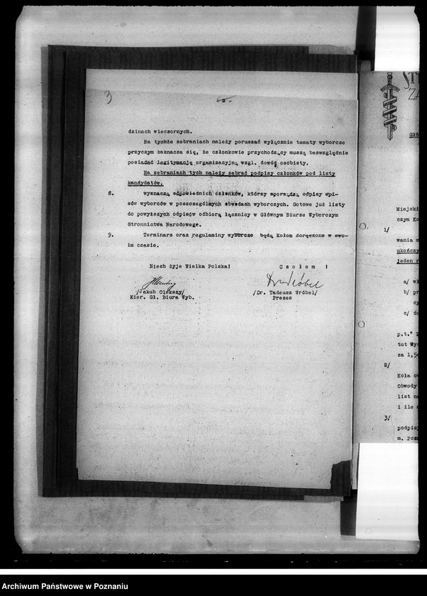 image.from.unit.number "Zarządzenia wyborcze Stronnictwa Narodowego i korespondencja"