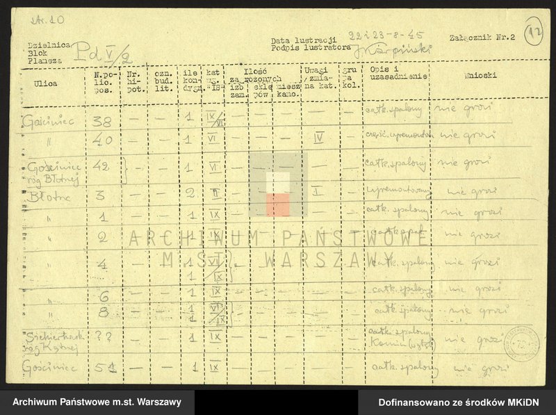 image.from.unit.number "Warszawa Pd. Fragment między ulicami: Bartycka, Nadrzeczna, Wschodnia, Gościniec, Polska, Kątna, Bluszczańska, Bukowińska"