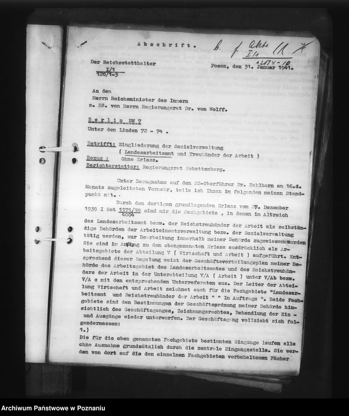 Obraz 15 z jednostki "Aufbau und Zuständigkeit der verschiedenen Verwaltungszweige. Arbeit"