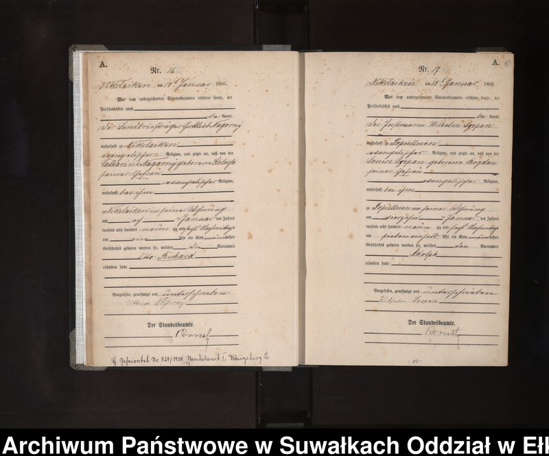 image.from.unit.number "Geburts-Haupt-Register des Königlichen Preussischen Standes-Amtes Nikolaiken Kreis Sensburg"