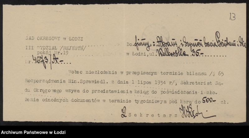 Obraz 15 z jednostki "Abram i Szymon bracia Grinbaum- eksploatacja młyna"