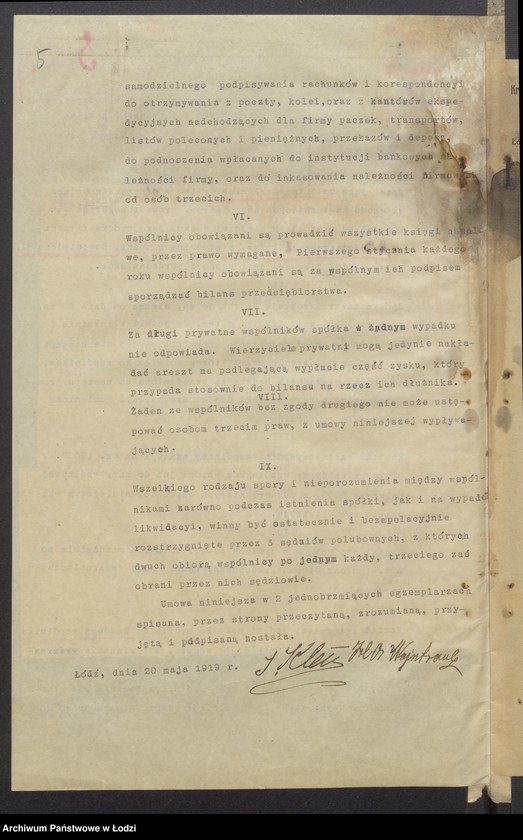 Obraz 7 z jednostki "Hersz Ber Weintraub, Icek Klein- sprzedaż i kupno skór"