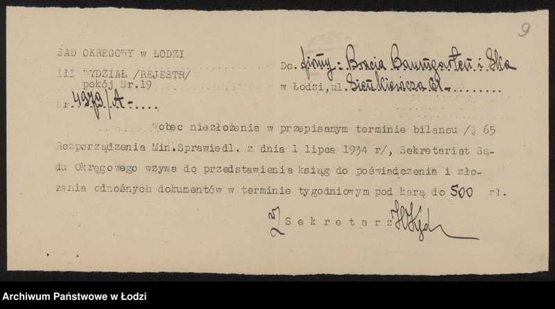 Obraz 11 z jednostki "Bracia Baumgartner i S-ka – fabryka knotów i sznurów"