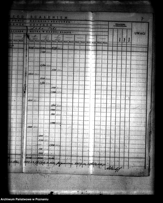 Obraz 11 z jednostki "Szczegółowe rejestry pomiarowo-szacunkowe podziału wspólnego pastwiska osady Lądek i osady Lądek Poduchowny I"