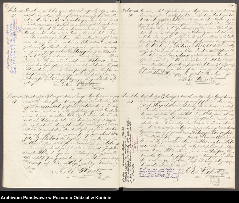 Obraz 10 z jednostki "Duplikat zawierający akta urodzeń, małżeństw i śmierci z roku 1916"