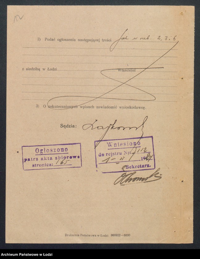 Obraz 14 z jednostki "A. Sznajder i E. Liebiech – sklep galanteryjny"