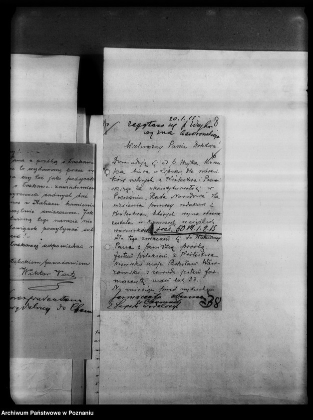 Obraz 12 z jednostki "Korespondencja Polaków przebywających w Lipsku i Saksonii w sprawie pomocy materialnej."