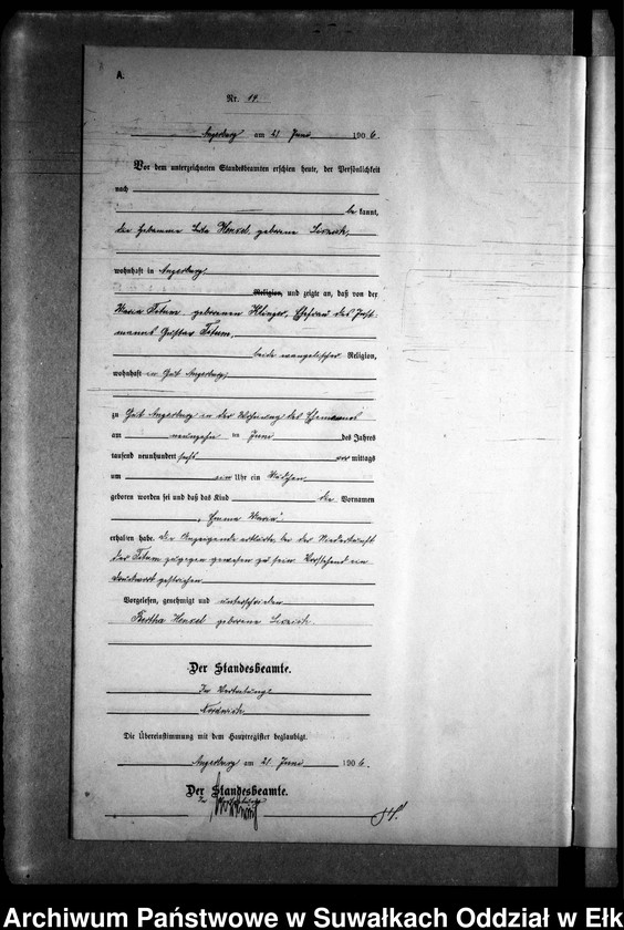 image.from.unit.number "Geburts-Neben-Register des Preussischen Standes-Amtes Kehlen Kreis Angerburg"