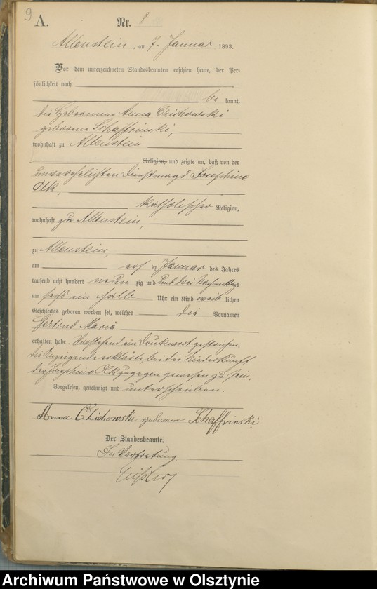 image.from.unit.number "Geburts-Haupt-Register Tom I,Nr 1 - 315"