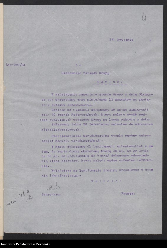 Obraz 7 z jednostki "Rawicz, akta koła."