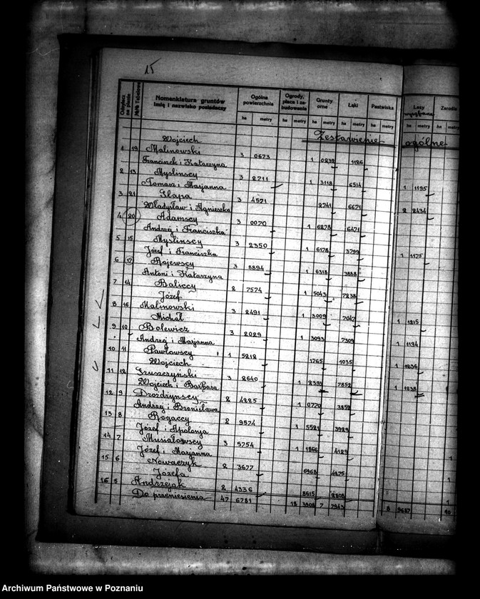 Obraz 19 z jednostki "Rejestry pomiarowe gruntów wydzielonych z majątku Łukom i oddanych w zamian za serwituty na własność wsi Myszakówek powiatu konińskiego"