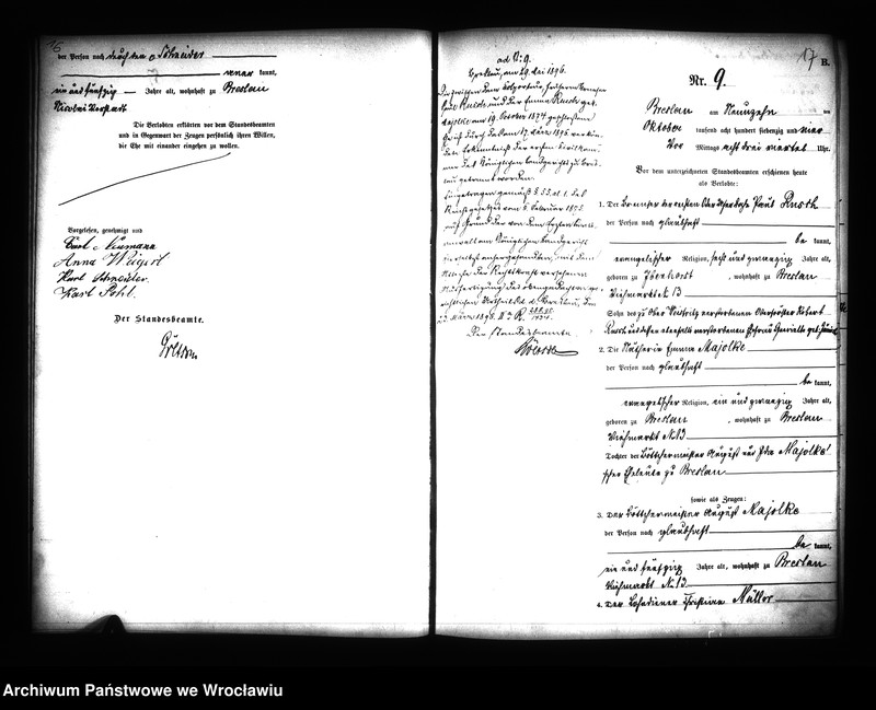 image.from.unit.number "Heiraths-Haupt-Register Breslau I 1874 Band 1"