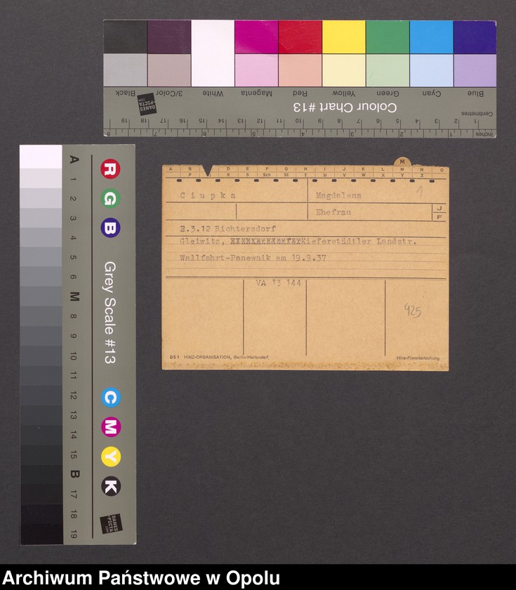 Obraz 3 z jednostki "[Ciupka Magdalena, ur. 2.3.1912 Richtersdorf]"