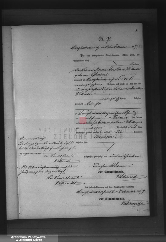 Obraz 10 z jednostki "Geburts-Neben-Register"