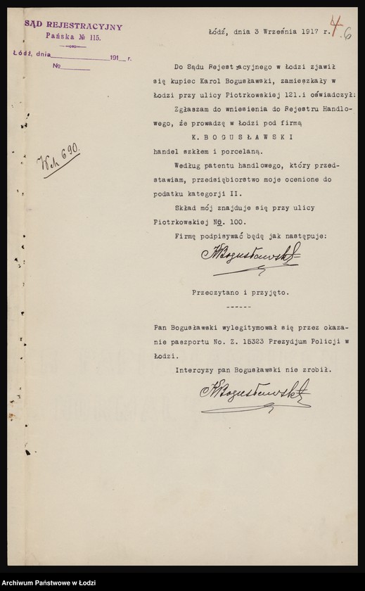 Obraz 8 z jednostki "Karol Bogusławski - handel szkłem i porcelaną"