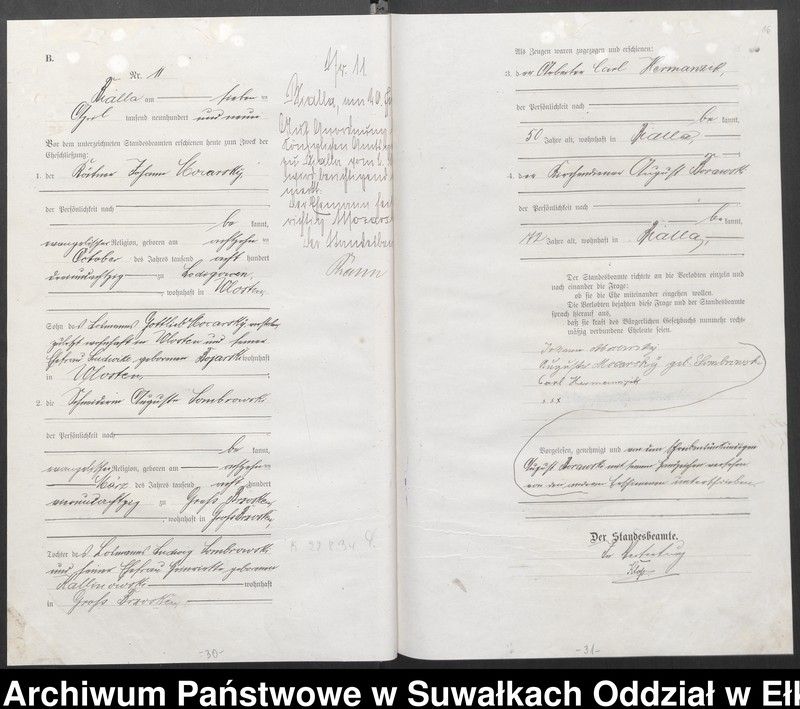 image.from.unit.number "[Heirats-Haupt-Register des Königlichen Preussischen Standes-Amtes Bialla Kreis Johannisburg]"
