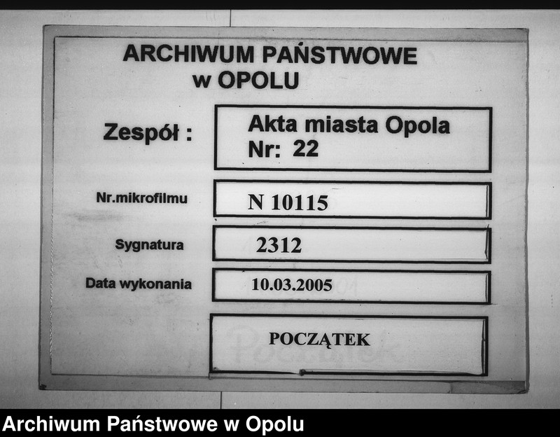 Obraz 1 z jednostki "Acta in Sachen der Fischer bey Oppeln wegen practendirten ausschliessenden Handels mit Fischen, hier in der Stadt Oppeln so wie die Auflösung des ganzen Fischermittels betreffend"
