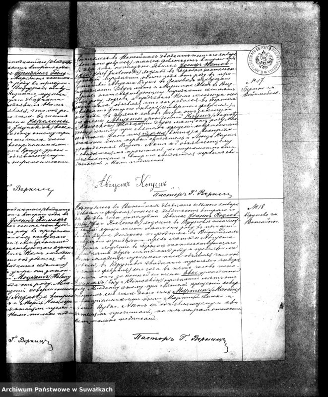 image.from.unit.number "[Księga akt urodzeń małżeństw i zgonów wyznania ewangelicko-augsburskiego zboru w Wiżajnach]"