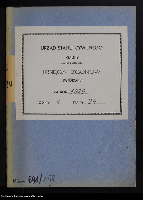 image.from.unit.number "Sterbe-Neben-Register Nr 1 - 24 [ Księga zgonów - wtóropis ]"