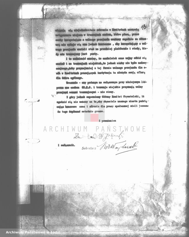 Obraz 19 z jednostki "Korespondencja w sprawie biletów wolnej jazdy"